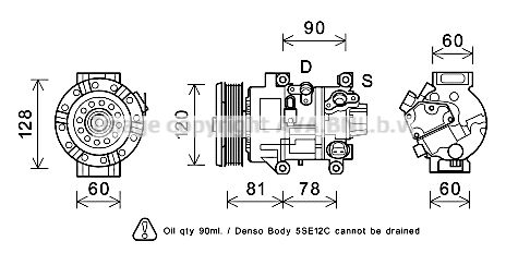 AVA QUALITY COOLING Компрессор, кондиционер TOK581